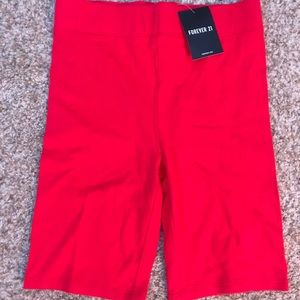 Red Biker Shorts